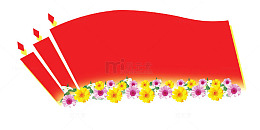 党旗和鲜花