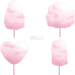 矢量粉色棉花糖