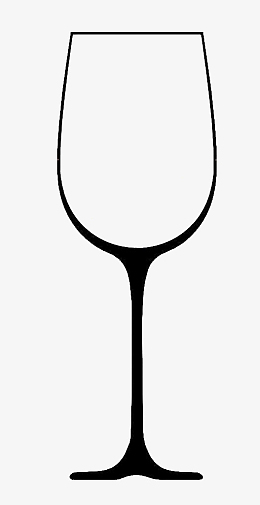 红酒杯素描矢量图