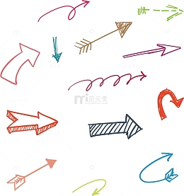矢量手绘手绘箭头
