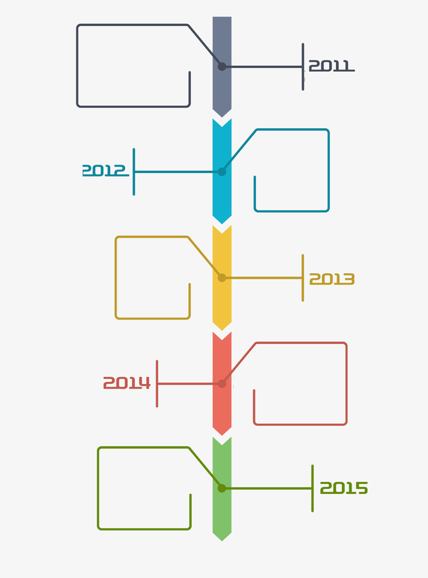 创新时尚风格竖向时间轴装饰图案