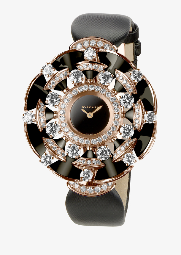 宝格丽女表腕表黑色宝石装饰手表