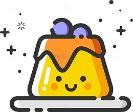 mbe风格卡通装饰布丁图标