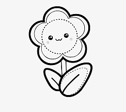 png卡通花朵pngaipng线描手绘花朵装饰矢量图pngpng水墨花卉带叶子