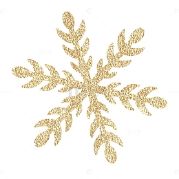 金色的手绘圣诞雪花