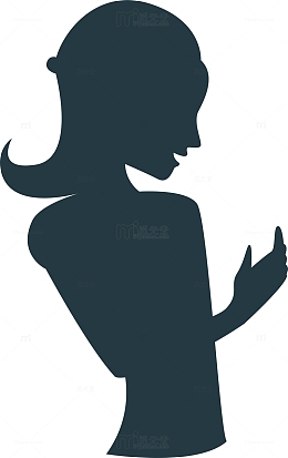 卡通母亲节人物剪影矢量素材