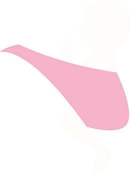 卡通母亲节婴儿剪影矢量素材