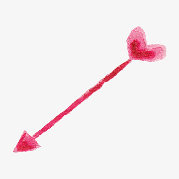 手绘玫红色箭头装饰