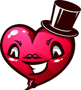 卡通趣味爱心插画