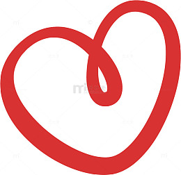 卡通涂鸦红色爱心