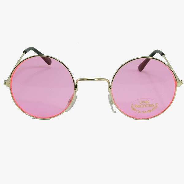 蒸汽波风格粉色眼镜