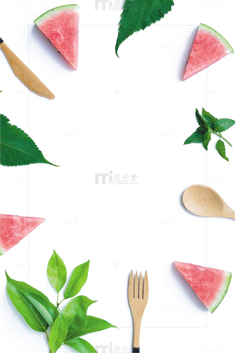 清凉夏日水果装饰图案