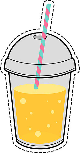 卡通奶茶墙纸图案