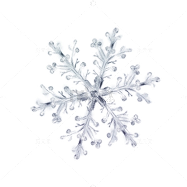 冬季冰雪花装饰图案元素
