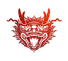 二月二龙抬头卡通装饰中国龙海报