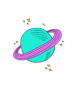 蒸汽波风格卡通星球