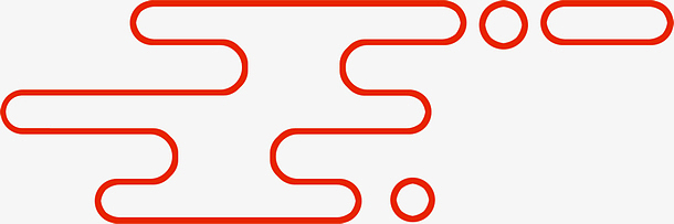 红色线条简笔祥云png卡通太阳云朵装饰epspng简笔儿童画png矢量简笔画