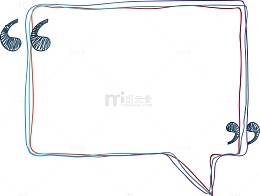 彩色手绘引号边框图