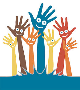 装饰图案手笑脸矢量图