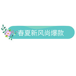 蓝色简约电商春夏新风尚设计标签