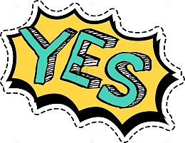 yes手绘标签墙贴