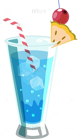 卡通手绘夏天冷饮插画装饰