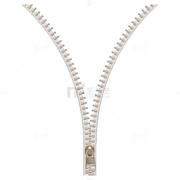 拉开的拉链素材