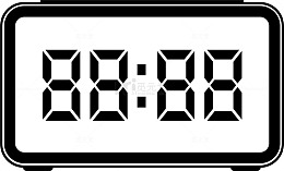 黑色电子时钟