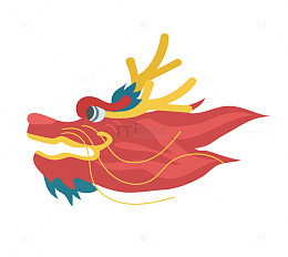 二月二龙抬头卡通装饰中国龙海报