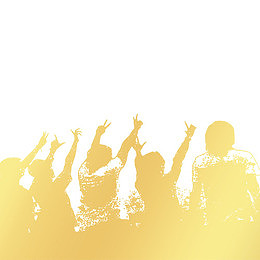 金色人物装饰备战高考设计图