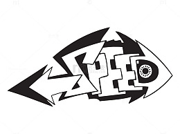 英文涂鸦创意艺术字