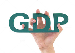 国内生产总值GDP蓝色字体