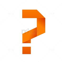 卡通问号矢量图