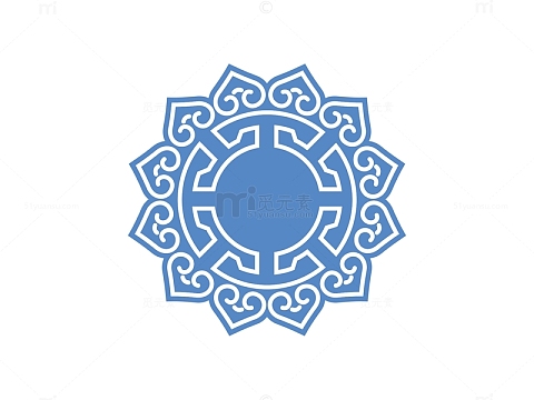 矢量蒙古包花纹