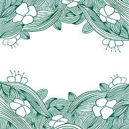 绿色卡通植物底纹矢量图