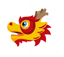 二月二龙抬头卡通装饰中国龙海报