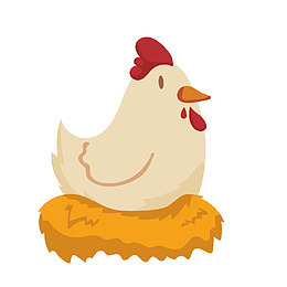 卡通母鸡背景装饰