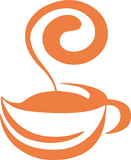 冒着热气的卡通奶茶