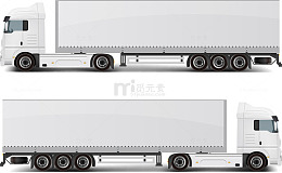 矢量手绘货车