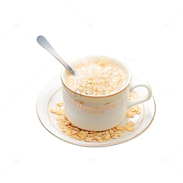 鲜香牛奶燕麦片美食