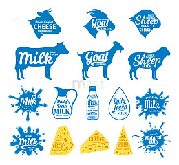 蓝色牛奶包装图标