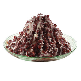 大份玻璃盘红豆冰沙