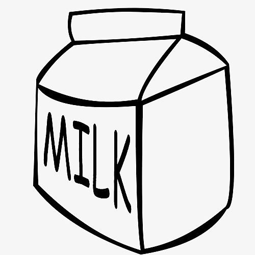 手绘牛奶盒简笔画