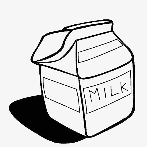 牛奶盒手绘简笔画