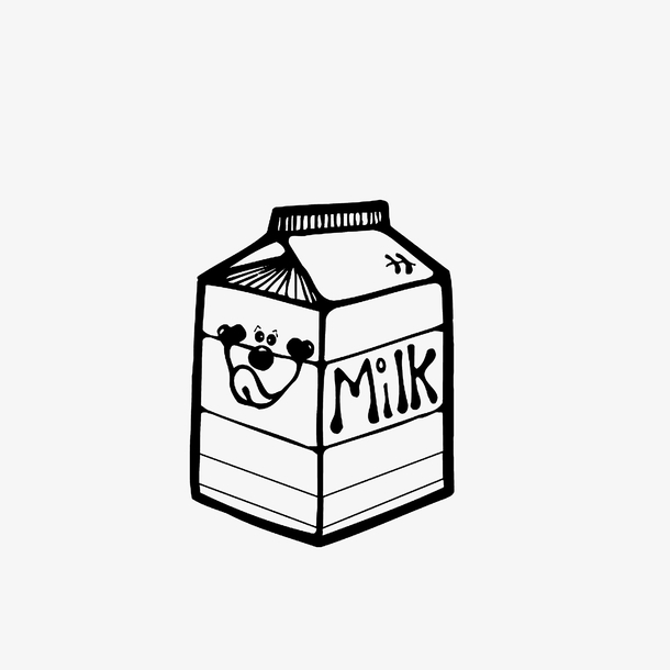 牛奶简笔画 包装盒图片