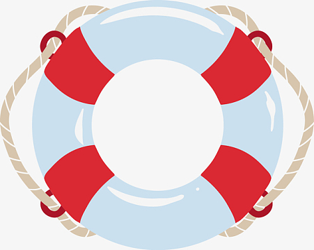 手绘卡通游泳圈救生圈