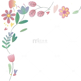 母亲节快乐漂亮装饰花朵背景