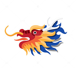 二月二龙抬头卡通装饰中国龙海报