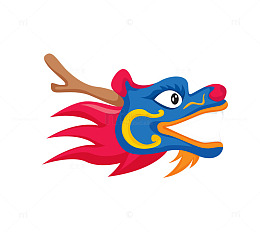 二月二龙抬头卡通装饰中国龙海报