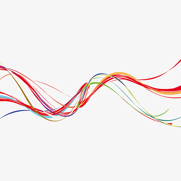 矢量彩色线条装饰免抠素材免费下载_觅元素51yuansu.com